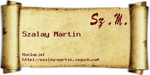 Szalay Martin névjegykártya